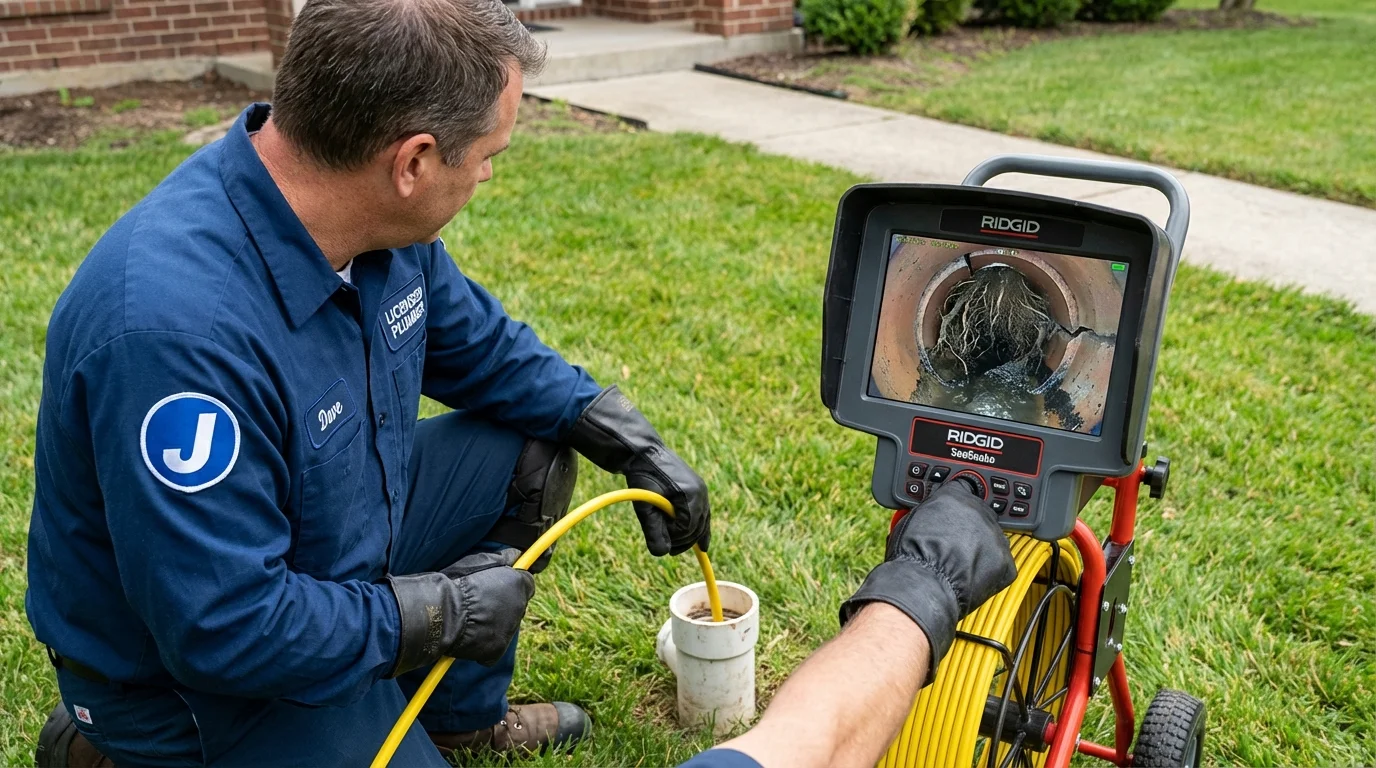 Sewer camera inspection being performed by Johns Plumbing LLC in South Sioux City